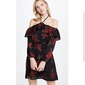 cherry red leather dress Cherry Red Off Shoulder Women Mini Leather Dress L / CHOCOLATE BROWN main image 0